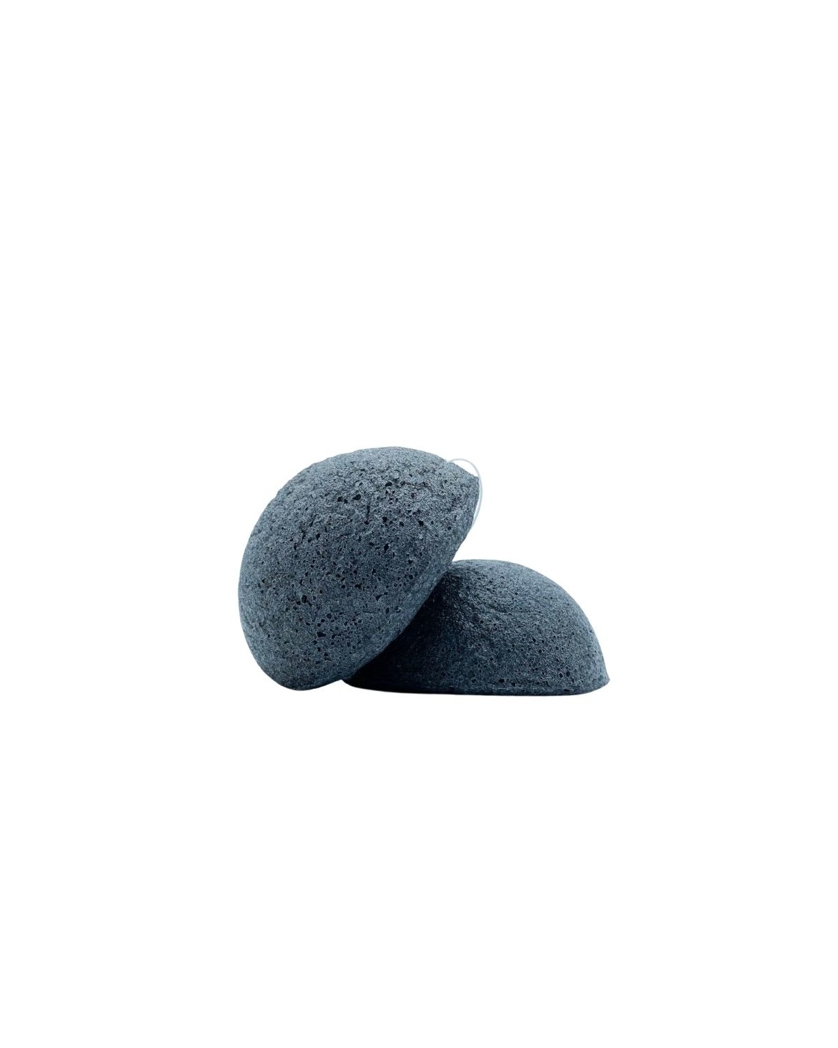 Eponge Konjac Charbon De Bambou Visage - 100% Naturelle, Neuf, Pour Peaux Grasses