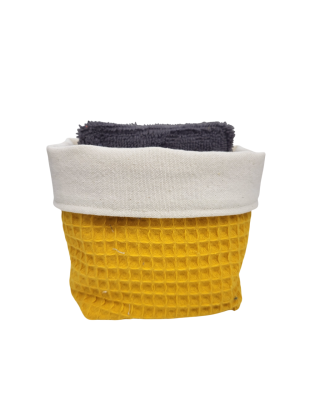 Panier à lingette jaune -...